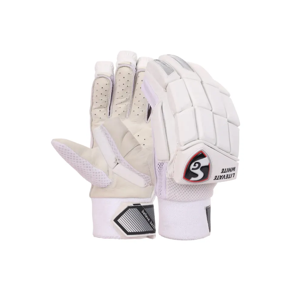 SG  Litevate White Batting Gloves