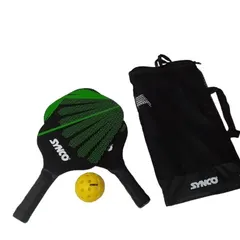 Pickle Bat Set Wooden : 8MM (2 bats, 1 ball in mesh bag)